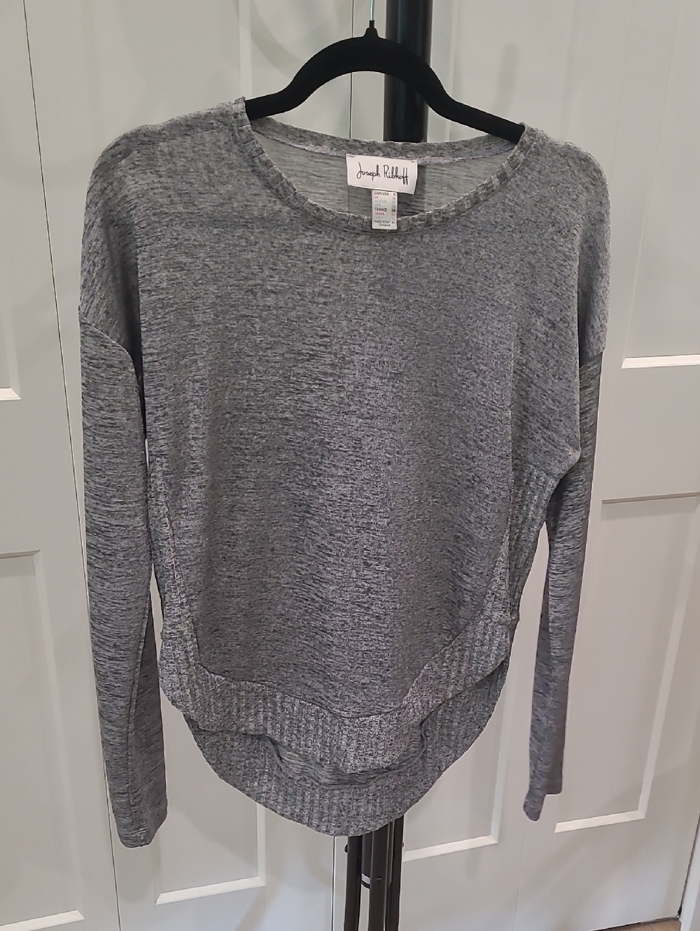JOSEPH RIBKOFF Heather Gray Lightweight Pullover